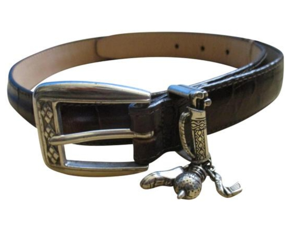 EUC Vintage Brighton Leather Belt with Gol…